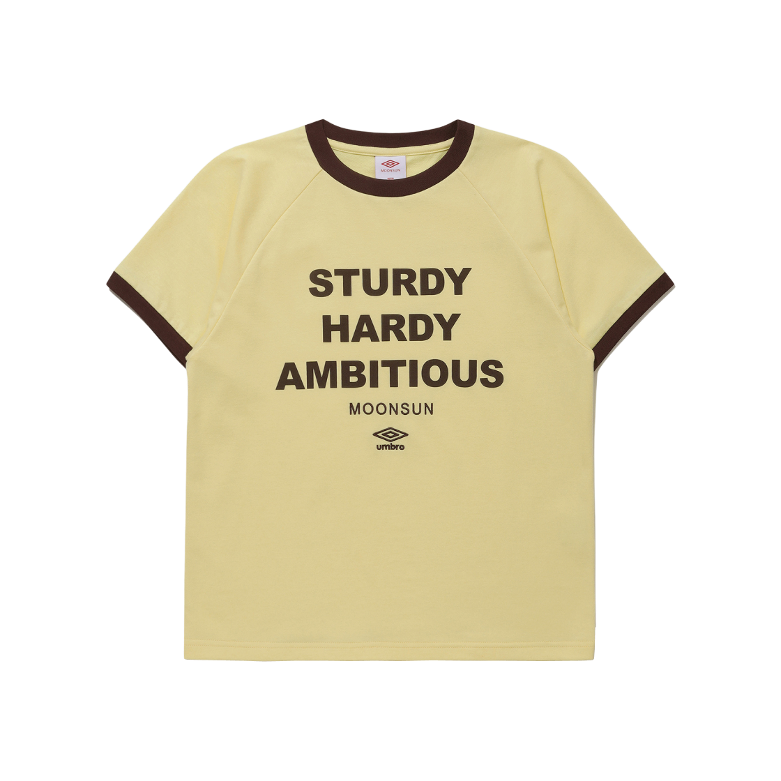 UQ223CRS41-YEW0 Umbro x Moonsun Ringer Lettering S/S T-Shirt Yellow