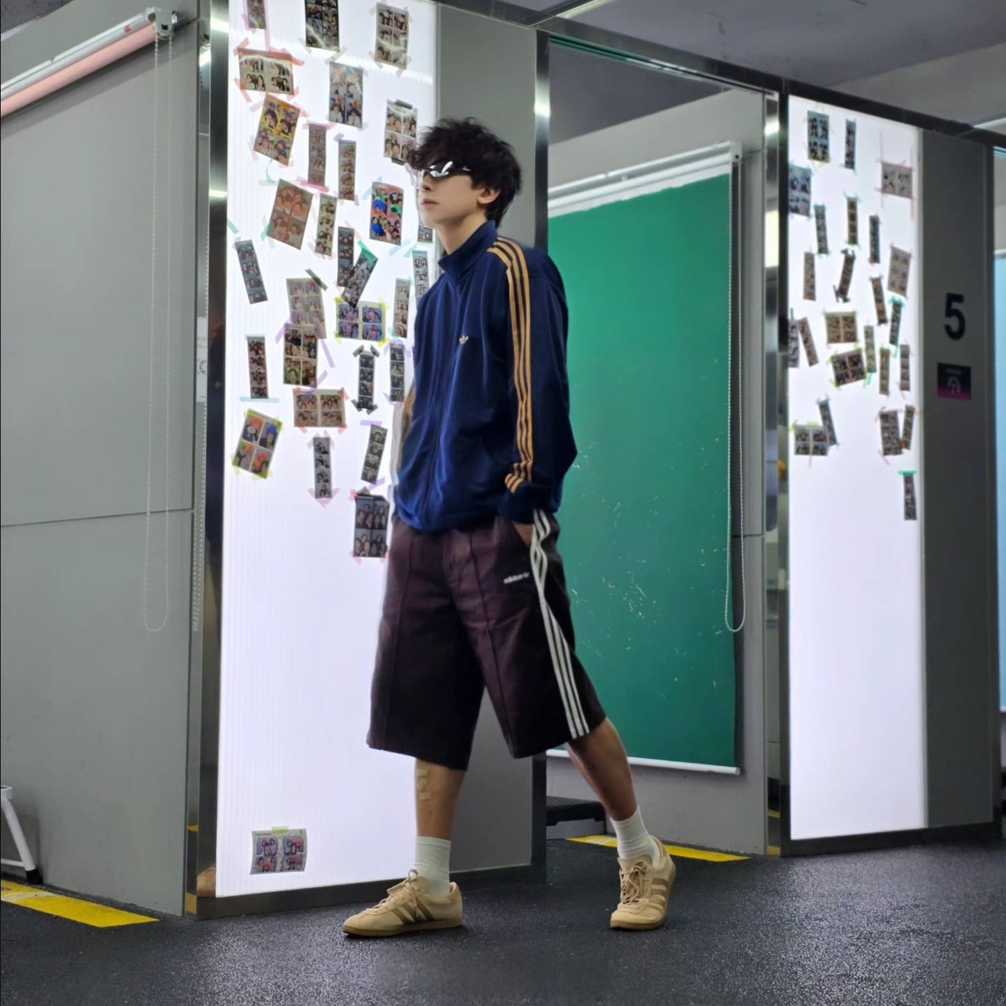 Adidas Track Jacket Night Indigo Mesa - KR Sizing, Adidas Track Jacket Night Indigo Mesa - US Sizing 착용 스타일 - 6