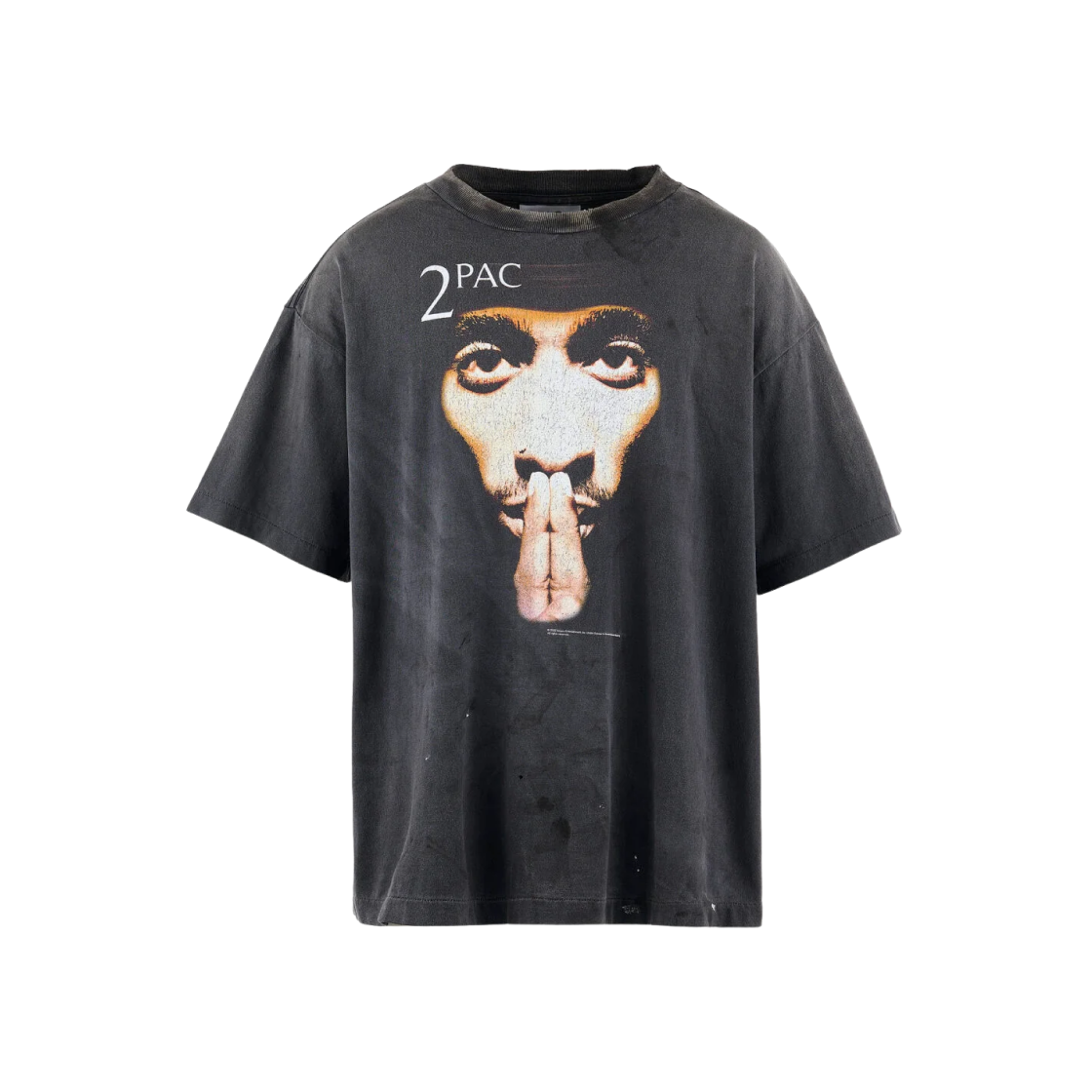 세인트 마이클 x 투팍 숏슬리브 티셔츠 블랙 - 25SS(Saint Mxxxxxx x 2Pac S/S T-Shirt Black - 25SS)