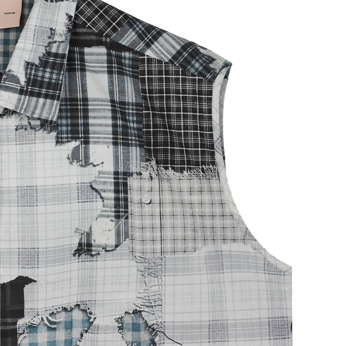 KM5BSHSAO02GY [KREAM 단독] AOD Sleeveles Check Shirt Man Asphalt - 25SS - #4