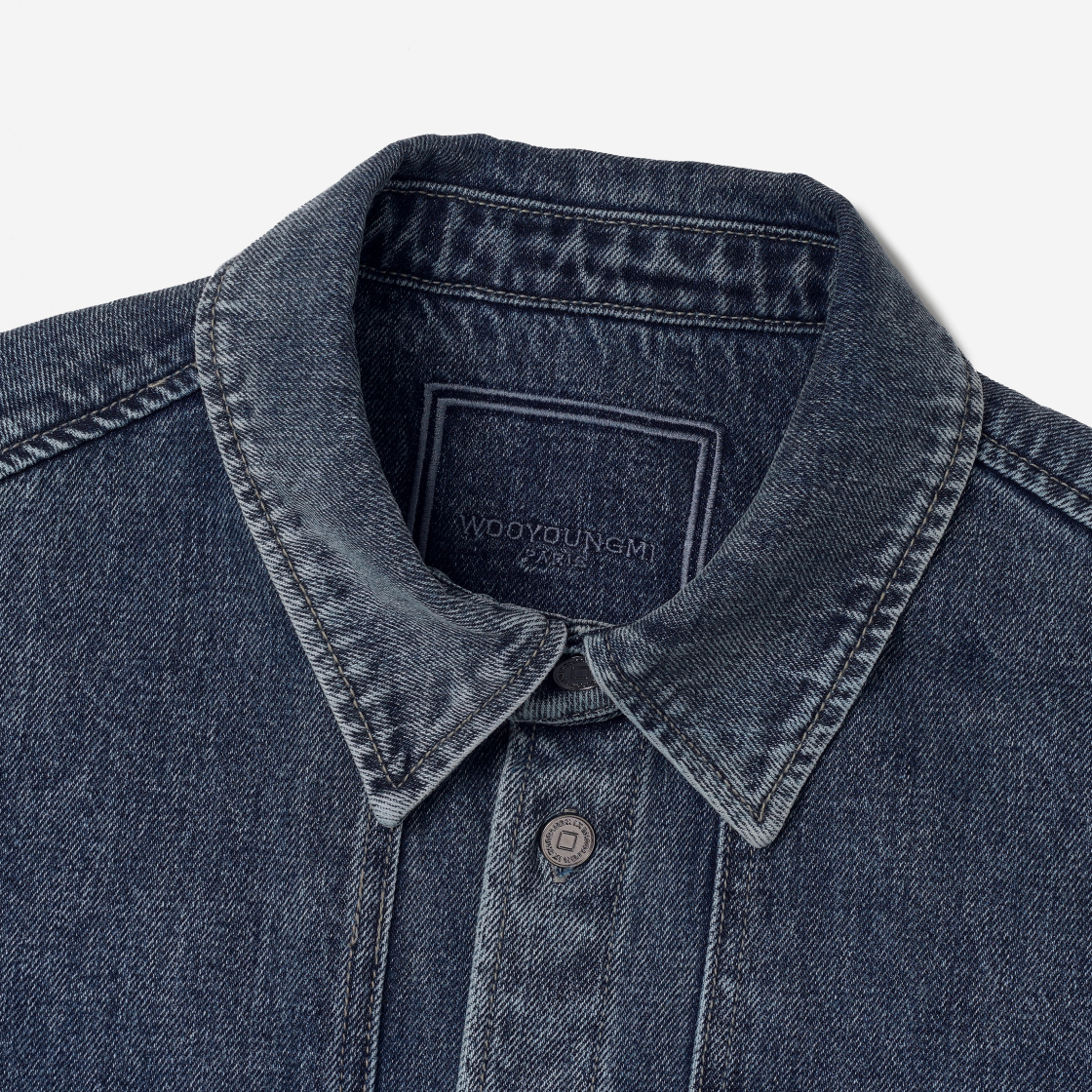 우영미 아웃 포켓 데님 셔츠 블루 - 24SS(Wooyoungmi Out Pocket Denim Shirt Blue - 24SS) - 3