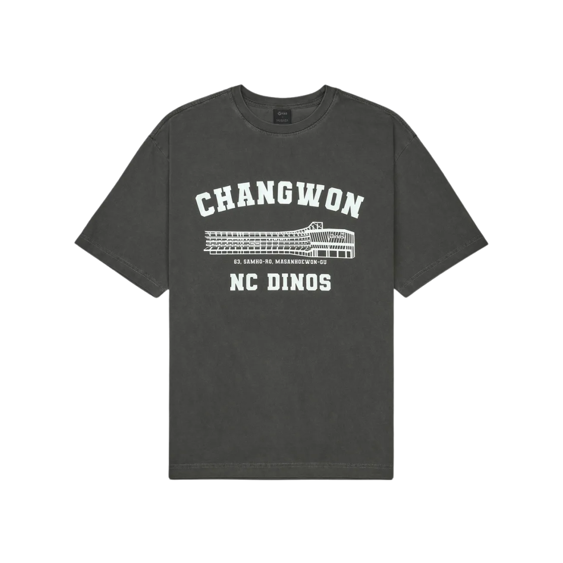 KBO 볼파크 티셔츠 창원 NC 다이노스 차콜 그레이(KBO Ball Park T-Shirt Changwon NC Dinos Charcoal Grey)
