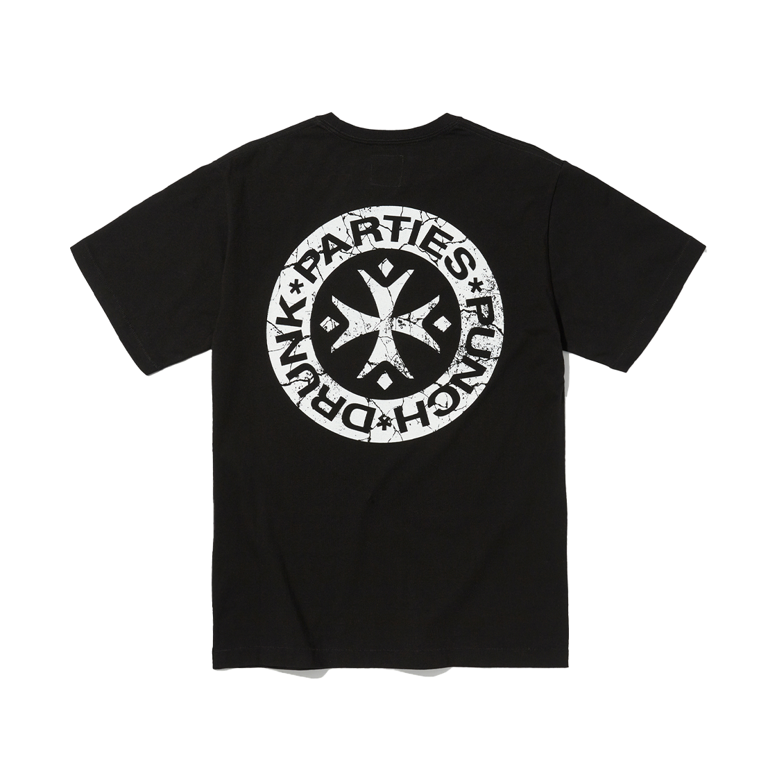 펀치 드렁크 파티즈 허트 로고 네로우 티 블랙(Punch Drunk Parties Hurt Logo Narrow Tee Black)