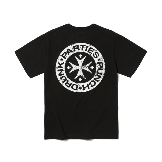 PDP251RT07CBK [예약 배송] Punch Drunk Parties Hurt Logo Narrow Tee Black