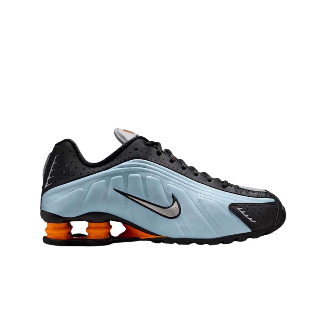 (W) 나이키 샥스 R4 블루 틴트 토탈 오렌지((W) Nike Shox R4 Blue Tint Total Orange)