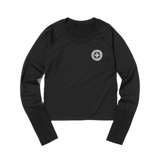 PDP251WO02ABKF Punch Drunk Parties Circle Logo Gear Top Black