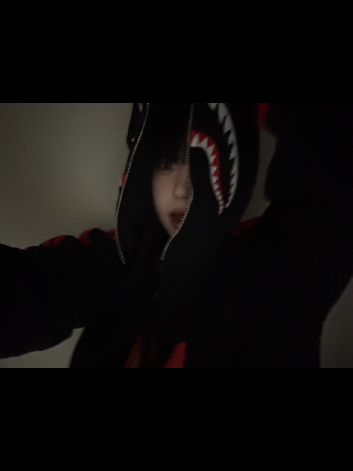 Adidas x BAPE Ultimate Shark Hoodie Black - KR Sizing 착용 스타일 - 2