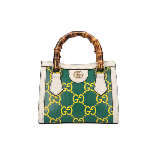 655661 Gucci Diana Tote Bag Bamboo Green