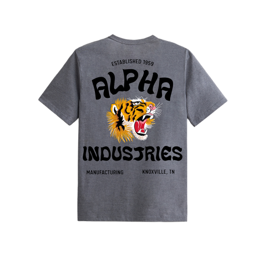 AI25I1000044MCH ALPHA INDUSTRIES Alpha Tiger Roar Tee Medium Charcoal Heather