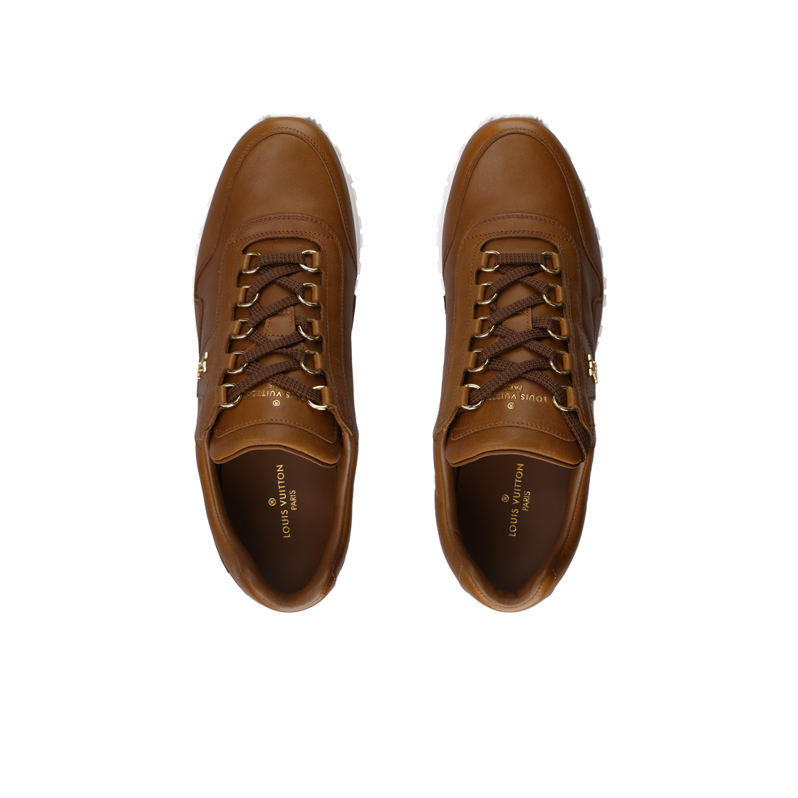 루이비통 스니커즈 레더 브라운 7.5(Louis Vuitton Leather Sneakers Brown 7.5) - 4