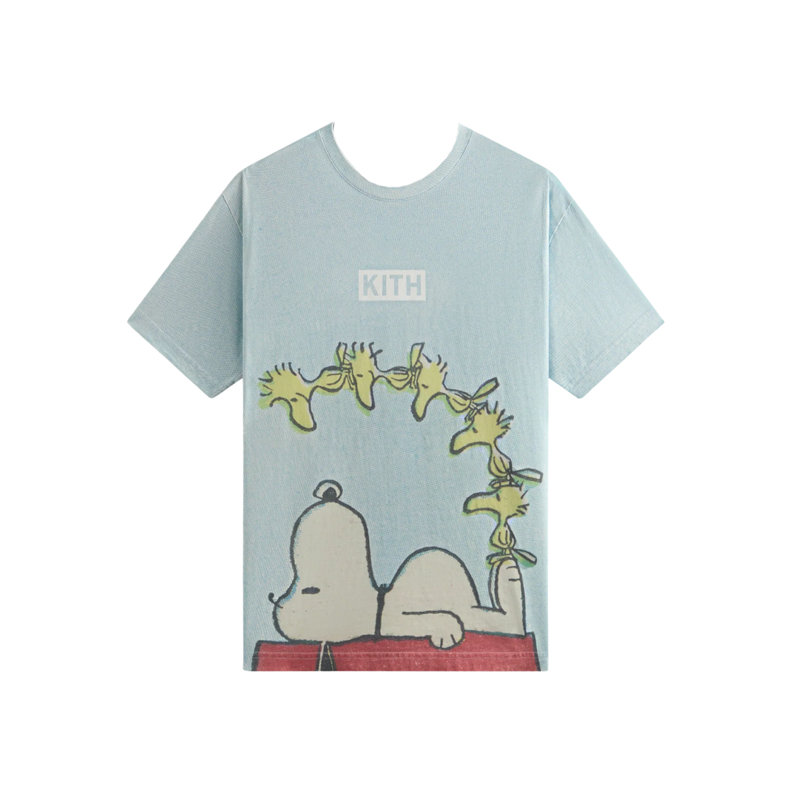 키스 x 피너츠 75주년 우드스탁 도그하우스 코믹 빈티지 티셔츠 글리스텐(Kith x Peanuts 75th Anniversary Woodstock Doghouse Comic Vintage T-Shirt Glisten) - 1