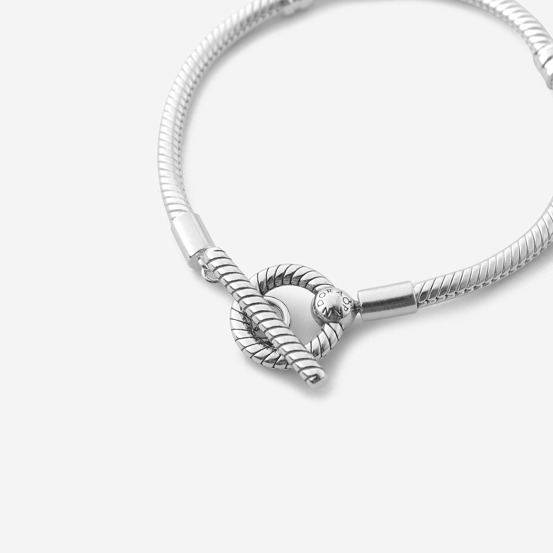 (W) 판도라 모먼트 T-바 스네이크 체인 브레이슬릿 스털링 실버((W) Pandora Moments T-Bar Snake Chain Bracelet Sterling Silver) - 2
