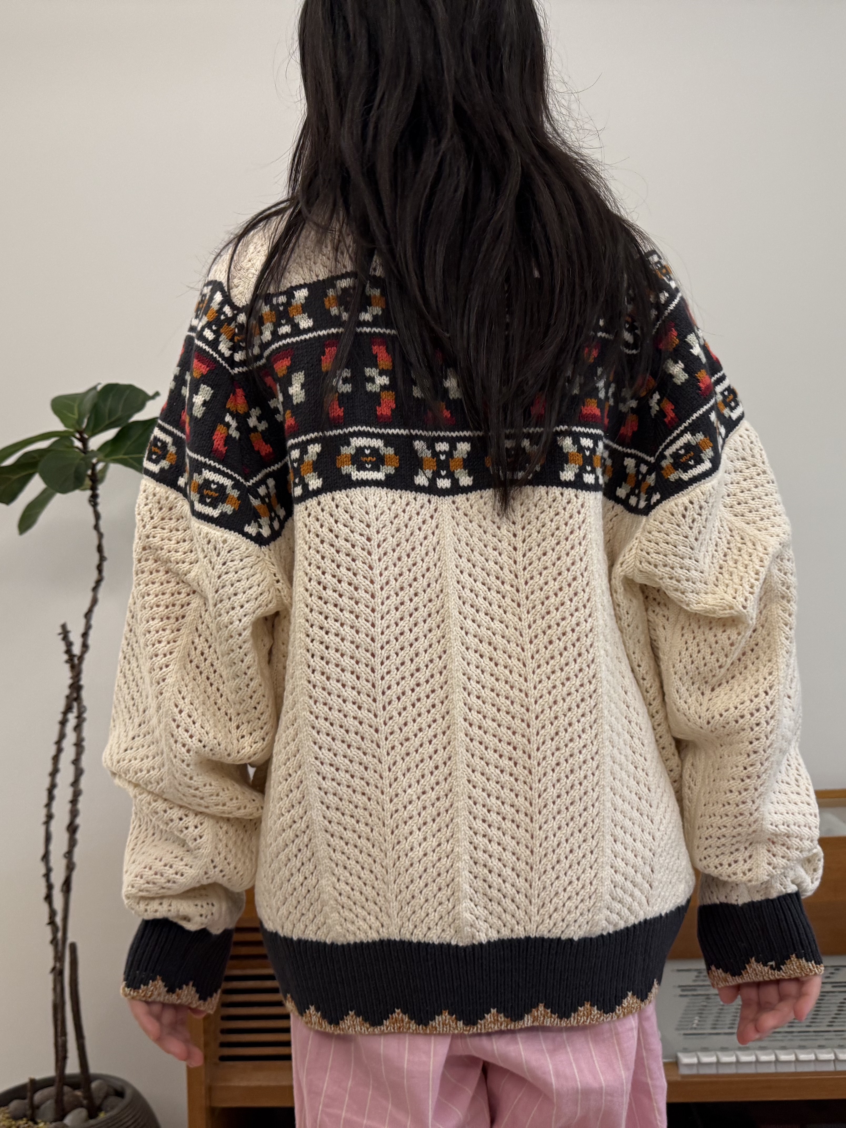 Adidas x Clot Crochet SST Track Top Cream White - KR Sizing 착용 스타일 - 4