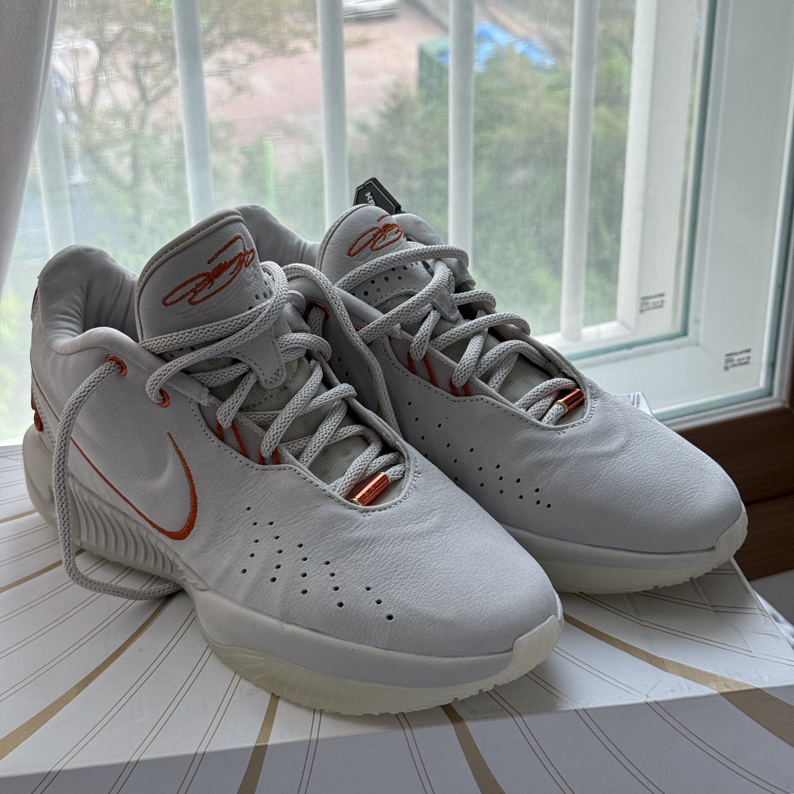 Nike Lebron 21 EP Akoya Light Bone 착용 스타일