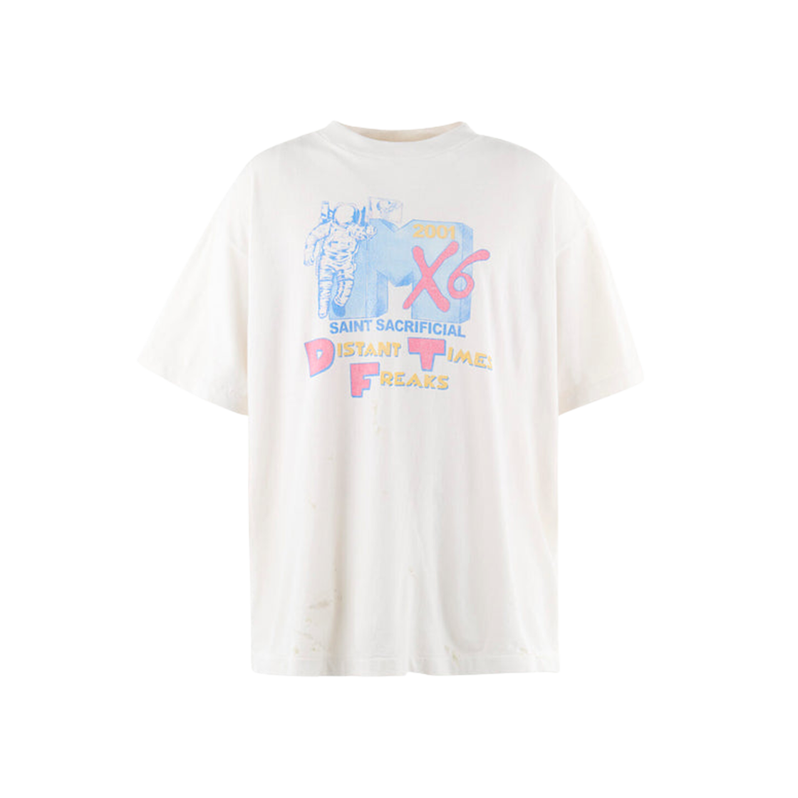 세인트 마이클 x 션 우더스푼 아스트로 숏슬리브 티셔츠 화이트 - 25SS(Saint Mxxxxxx x Sean Wotherspoon Astro S/S T-Shirt White - 25SS)