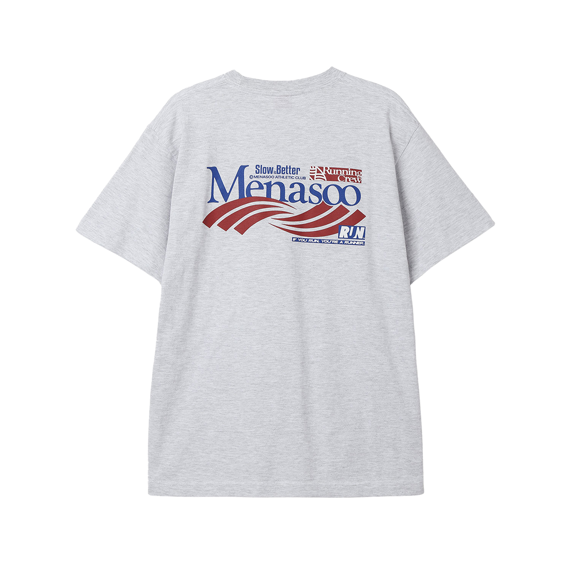 SST-TW-GRP-WMG Menasoo Twist Track T Shirt White Melange