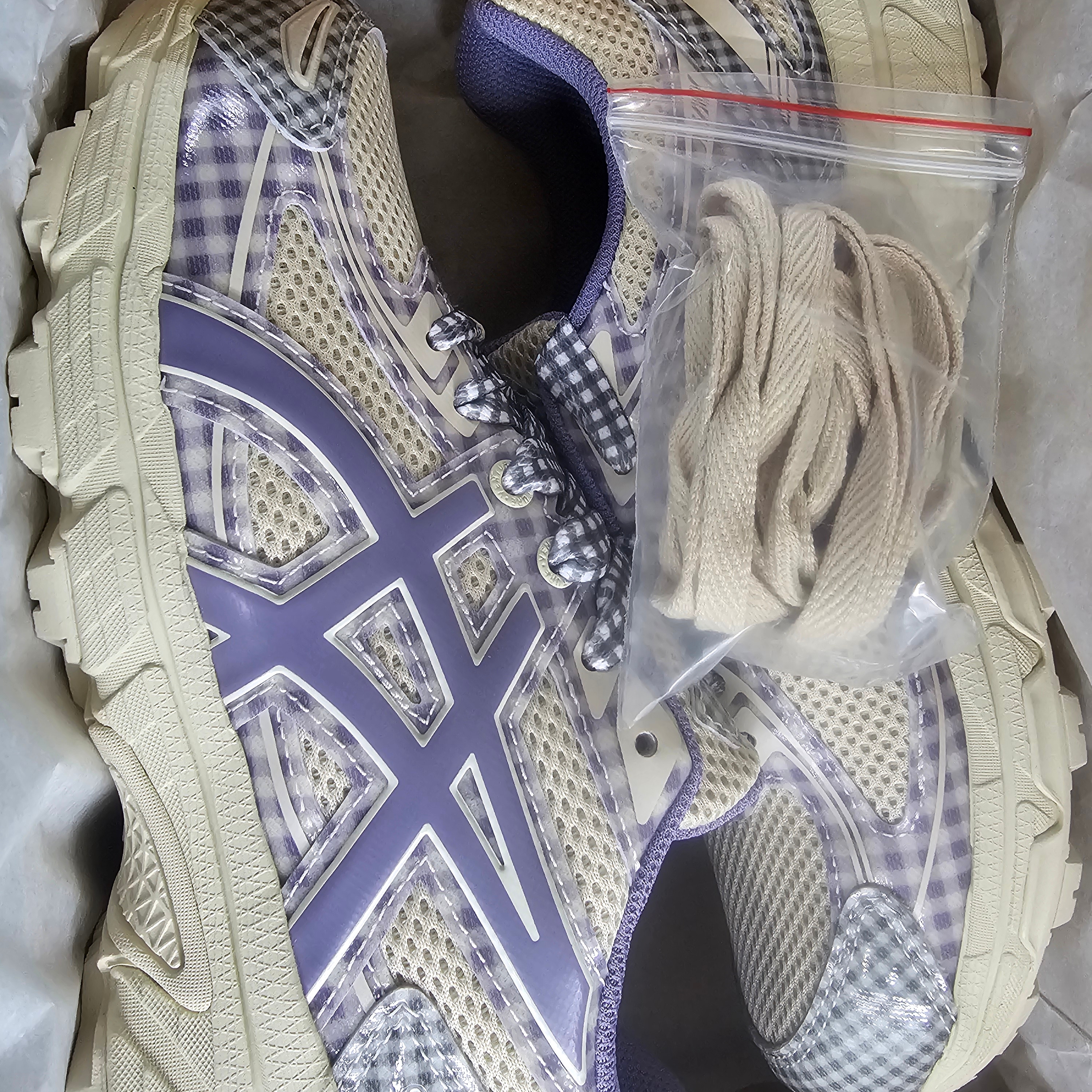 Asics x Story mfg. Gel-Venture 6 Vanilla Violet Quartz 착용 스타일