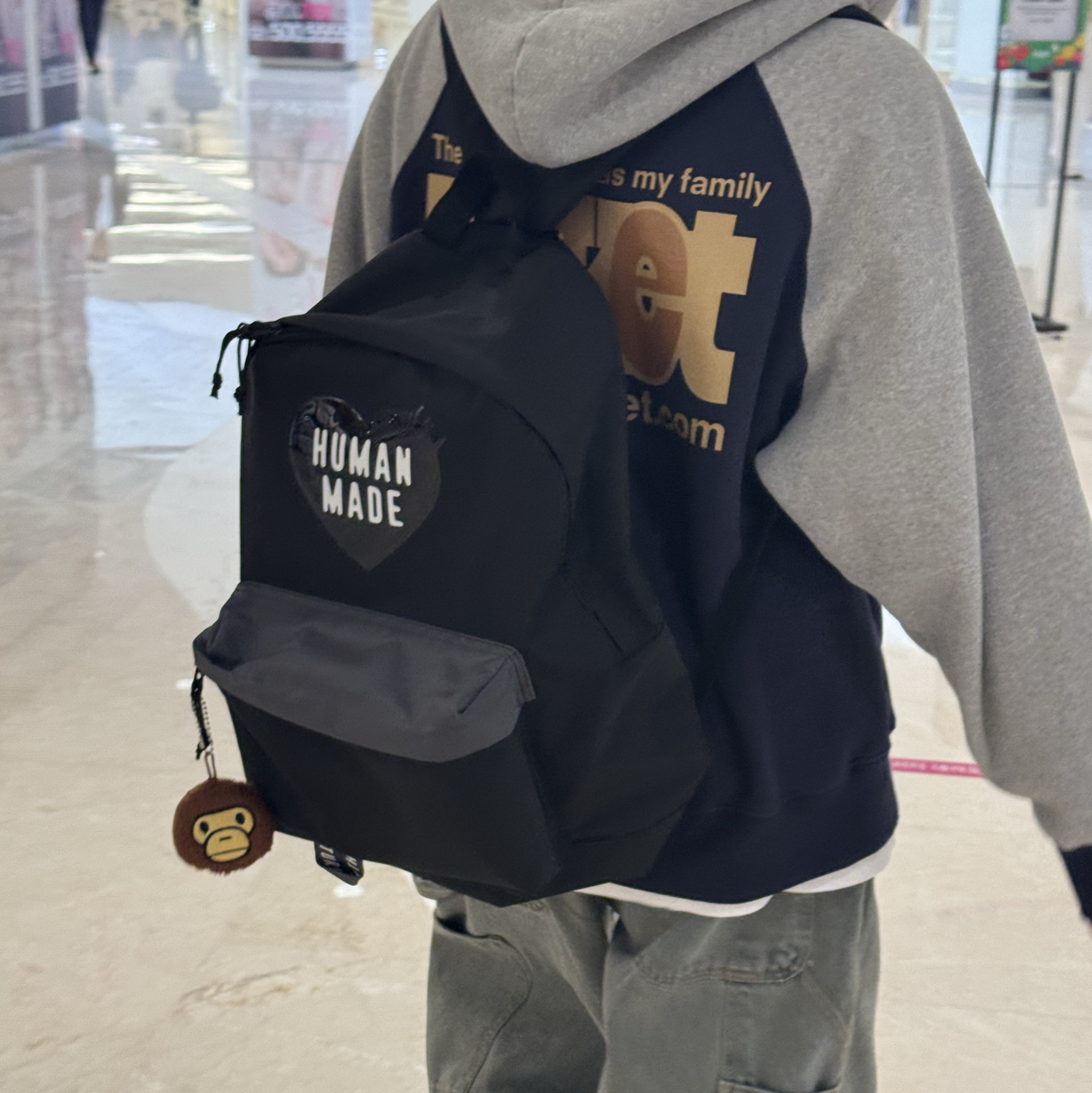 Human Made Backpack Black, Teket Episode Zip-Up Hoodie Navy 착용 스타일 - 1