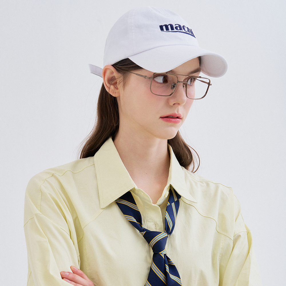 마크니 시그니처 로고 볼캡 화이트(MACNI Signature Logo Ball Cap White) - 4
