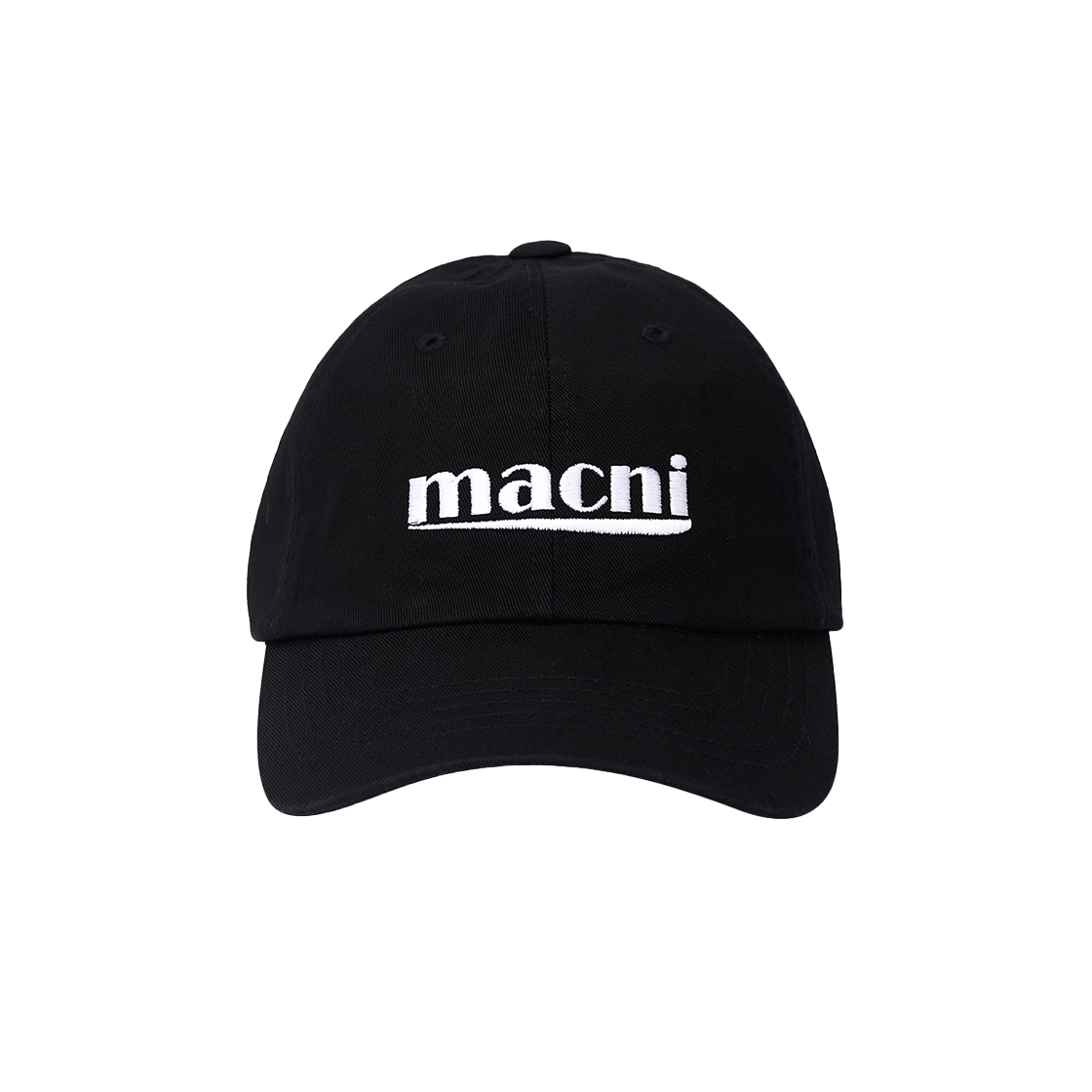 마크니 시그니처 로고 볼캡 블랙(MACNI Signature Logo Ball Cap Black)