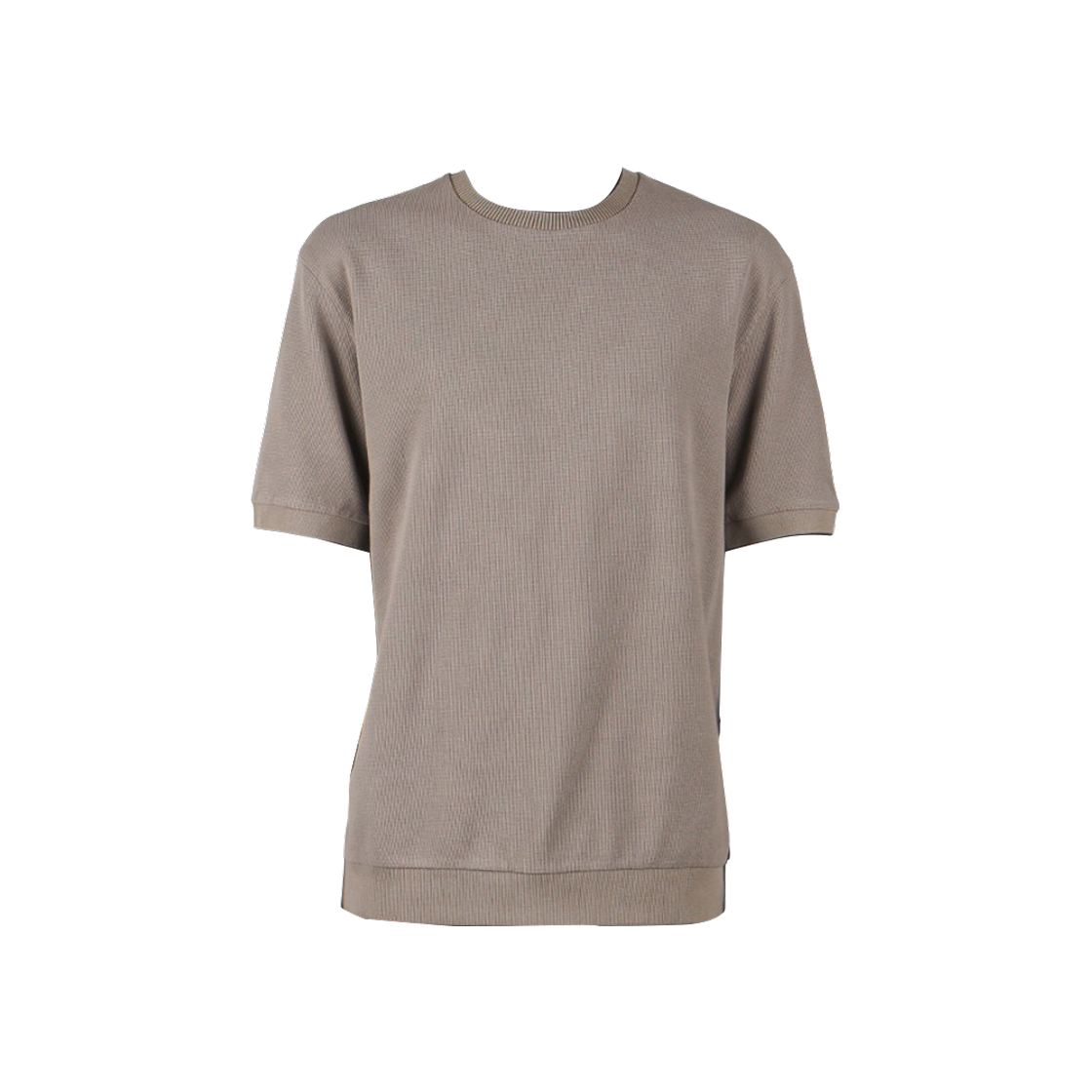 JG000225U-54009-2600 Herno Waffle Cotton T-Shirt Navy Light Taupe