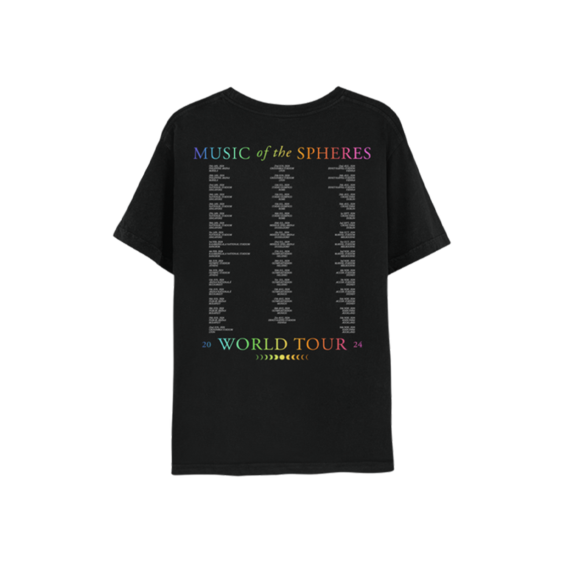 콜드플레이 뮤직 오브 더 스피어스 월드 투어 올 원 티셔츠 차콜(Coldplay Music of The Spheres World Tour All One T-Shirt Charcoal) - 2