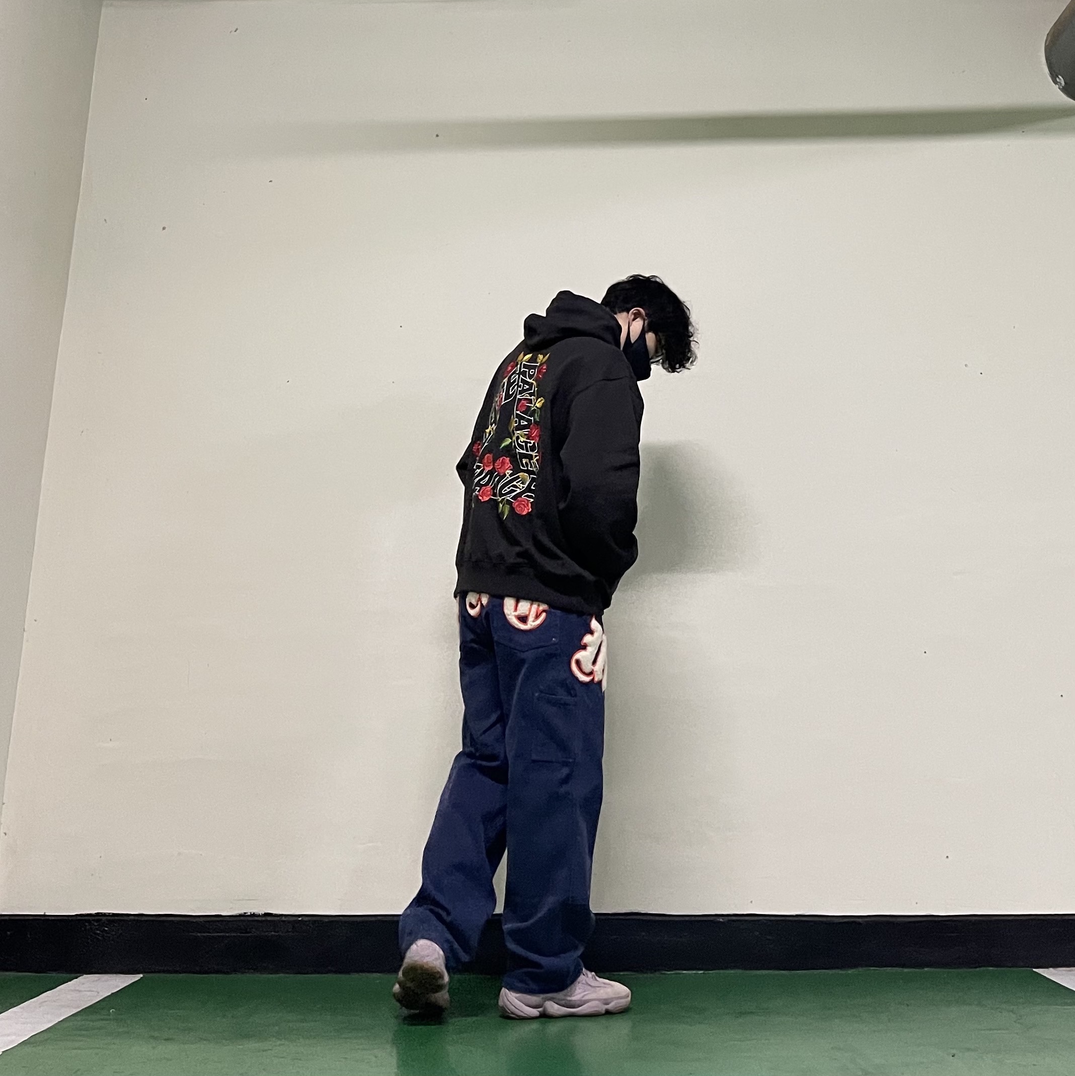 Supreme Old English Canvas Double Knee Painter Pant Navy - 25SS, Adidas Yeezy 500 Soft Vision 착용 스타일 - 2