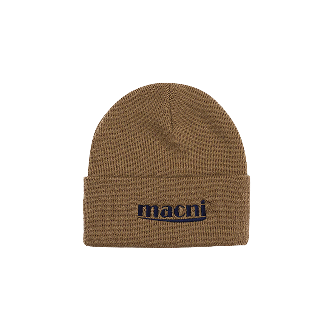 마크니 로고 니트 비니 코코아(MACNI Logo Knit Beanie Cocoa)