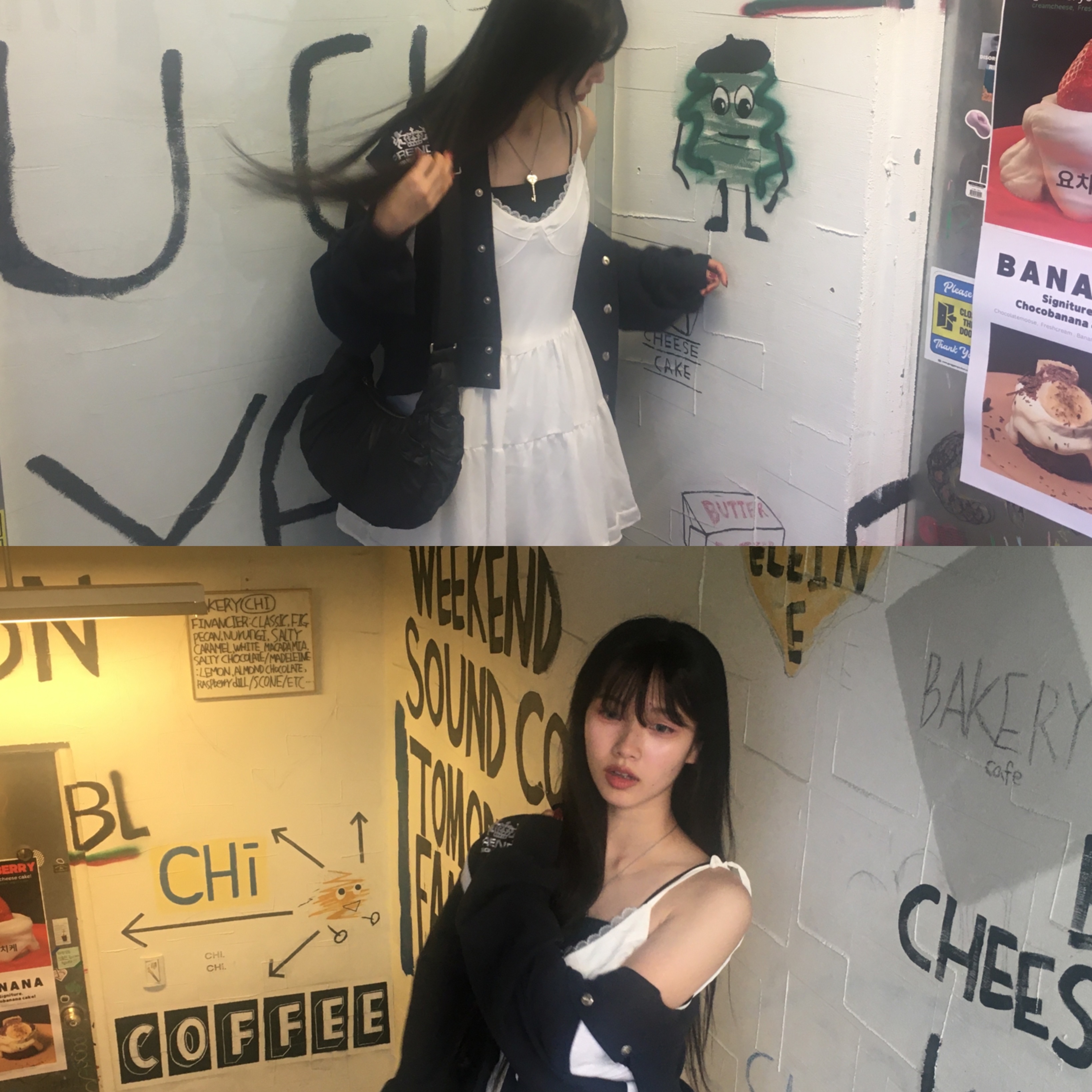 [5% 적립] 휠라 에샤페 벨크로 메리제인 그레이 착용 스타일 - 3