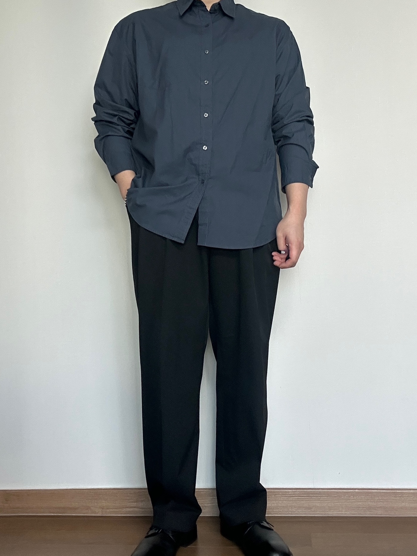 Kinchi Shower - 808 (a) Black 착용 스타일
