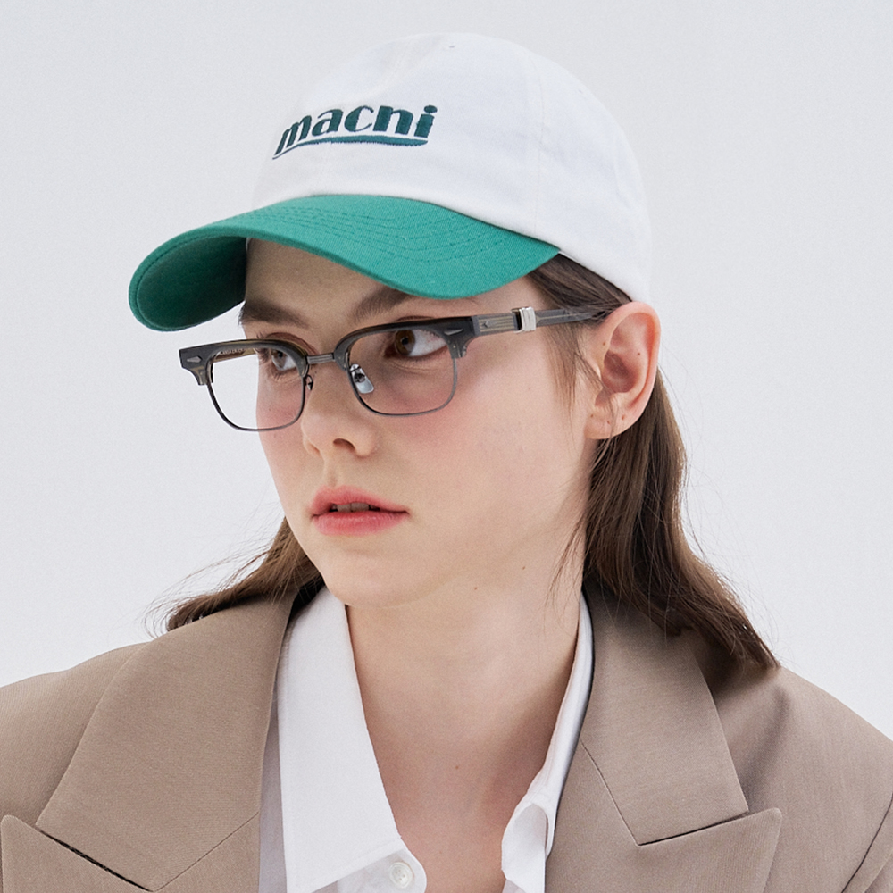 마크니 시그니처 로고 믹스 볼캡 그린(MACNI Signature Logo Mix Ball Cap Green) - 4