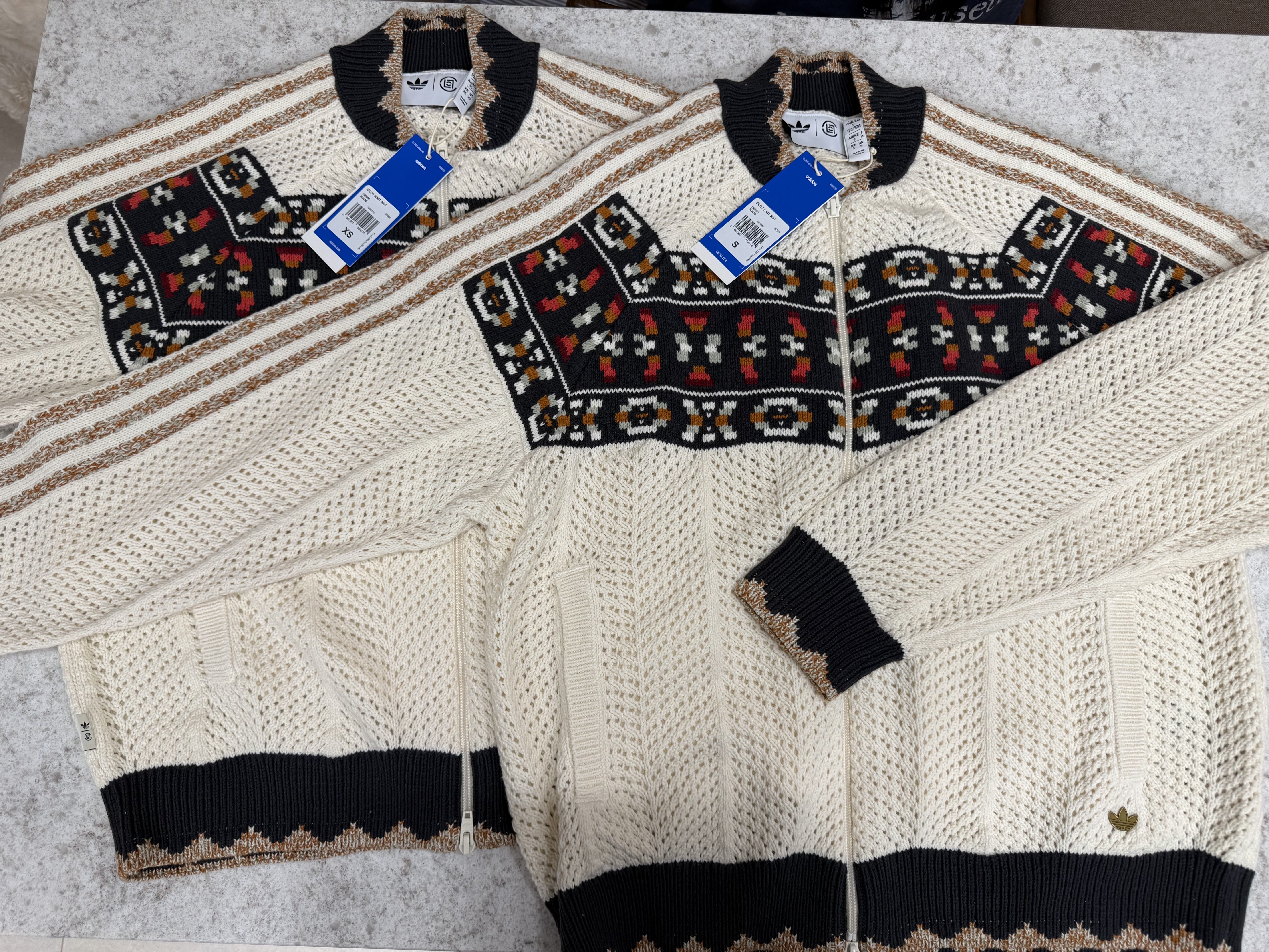 Adidas x Clot Crochet SST Track Top Cream White - KR Sizing 착용 스타일 - 1