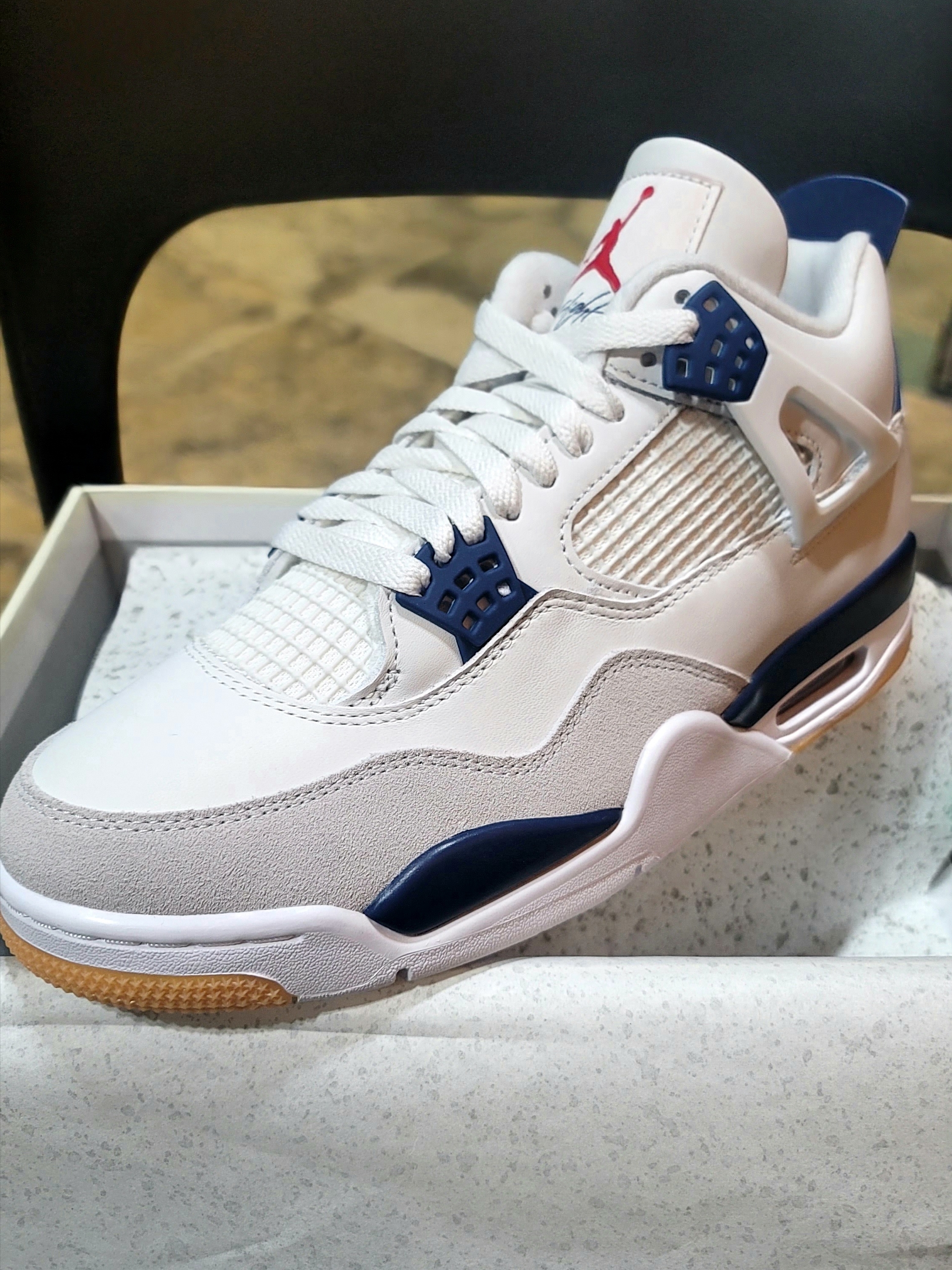 Jordan 4 x Nike SB Retro SP Navy, moif x inapsquare City Dweller Parka Sand 착용 스타일 - 1