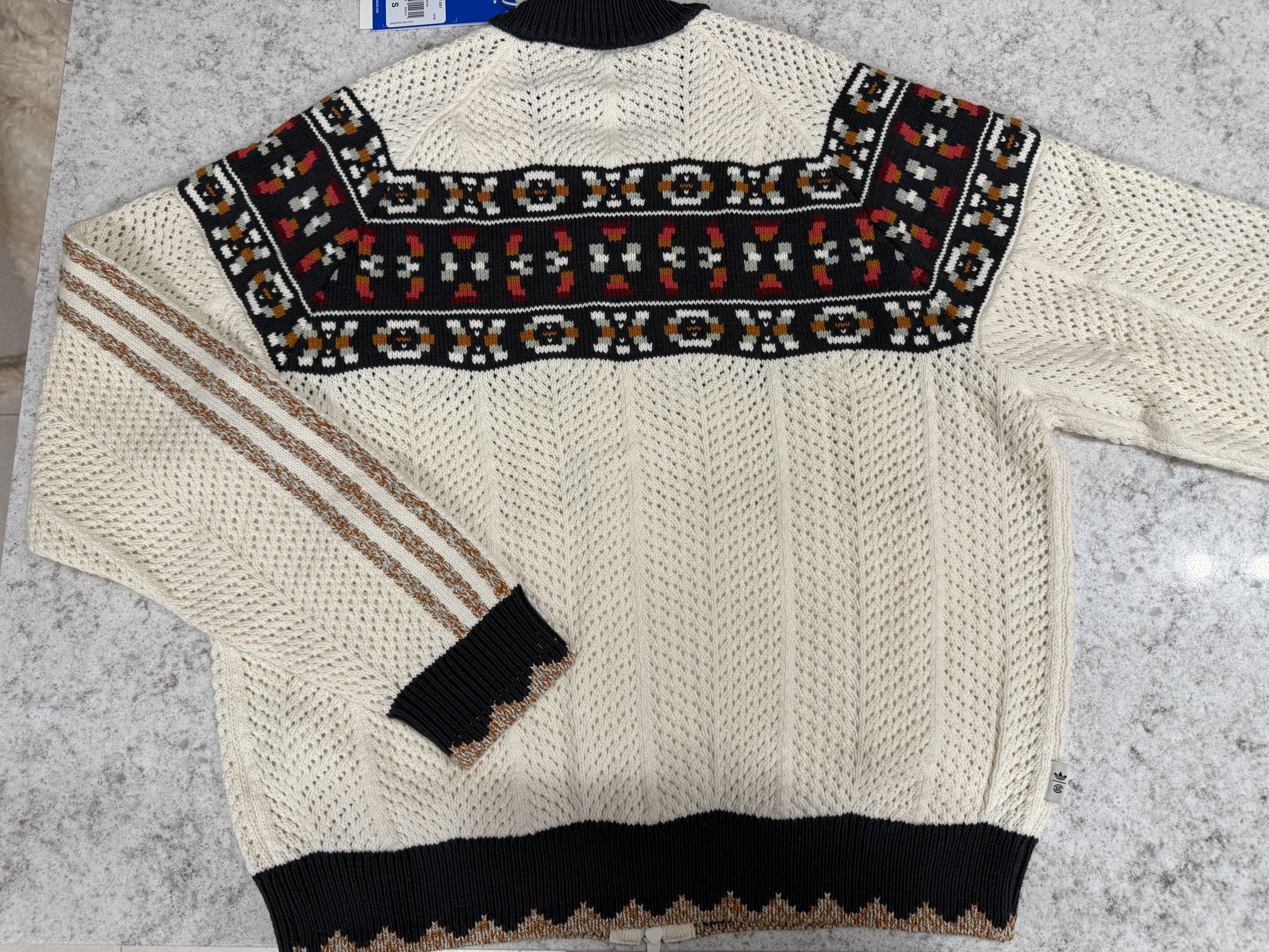 Adidas x Clot Crochet SST Track Top Cream White - KR Sizing 착용 스타일 - 3
