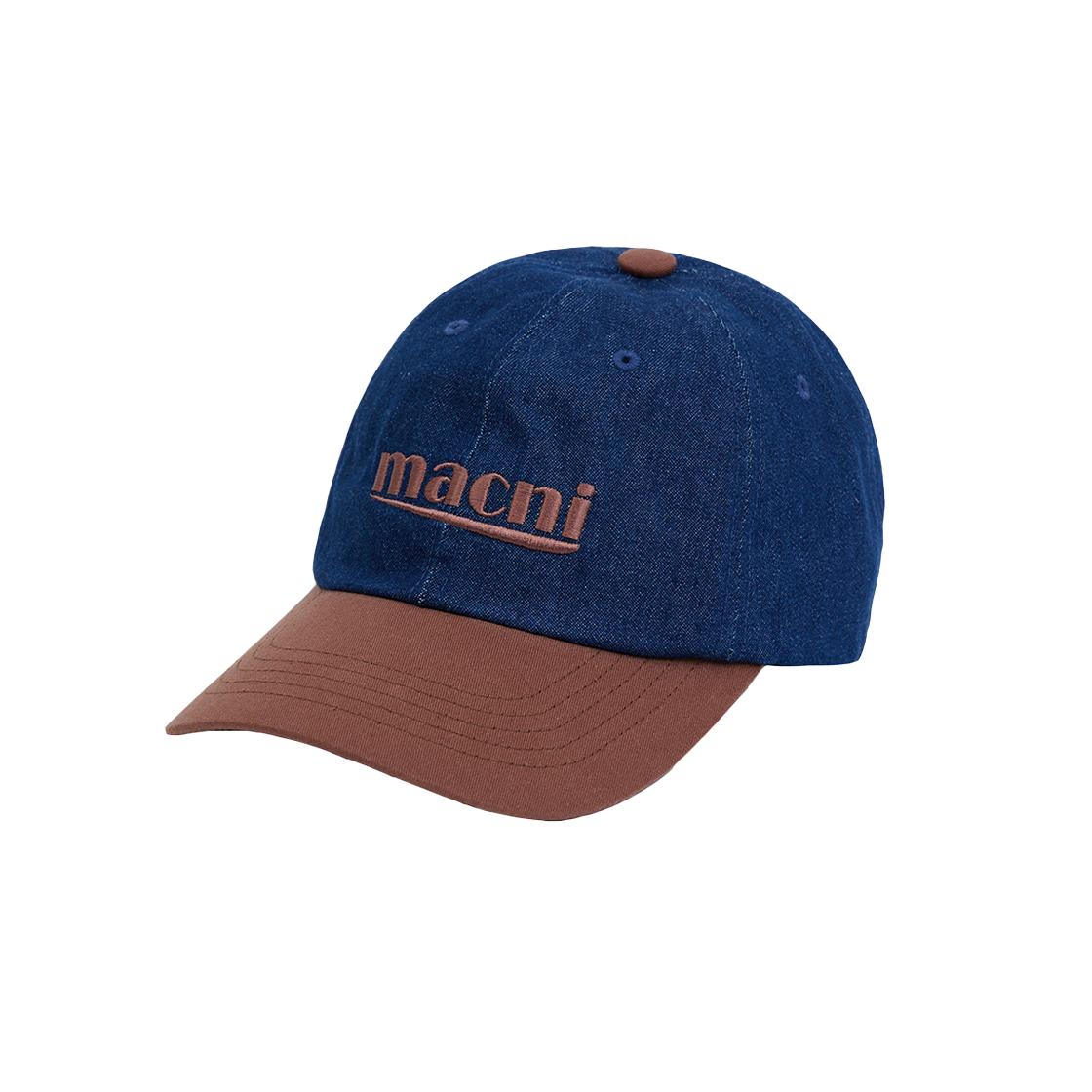 마크니 시그니처 로고 믹스 볼캡 블루 데님(MACNI Signature Logo Mix Ball Cap Blue Denim) - 2