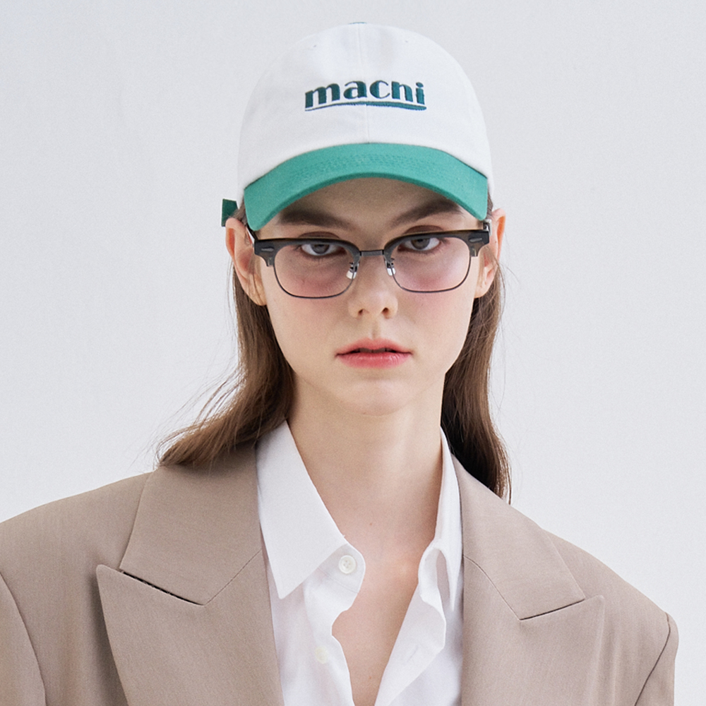 마크니 시그니처 로고 믹스 볼캡 그린(MACNI Signature Logo Mix Ball Cap Green) - 3
