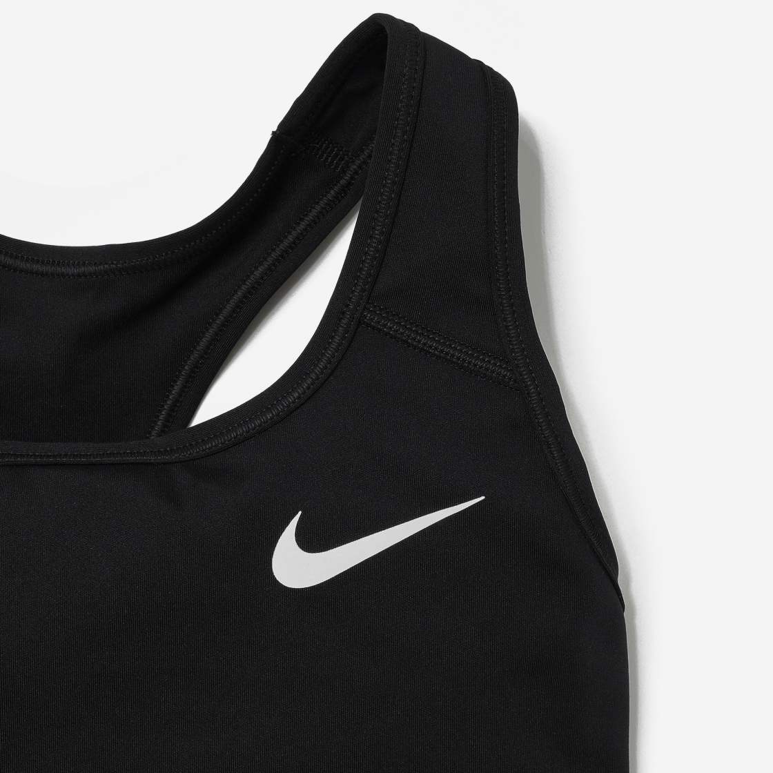 (W) 나이키 스우시 미디움 서포트 논 패디드 스포츠 브라 블랙 - US/EU((W) Nike Swoosh Medium Support Non Padded Sports Bra Black- US/EU) - 3