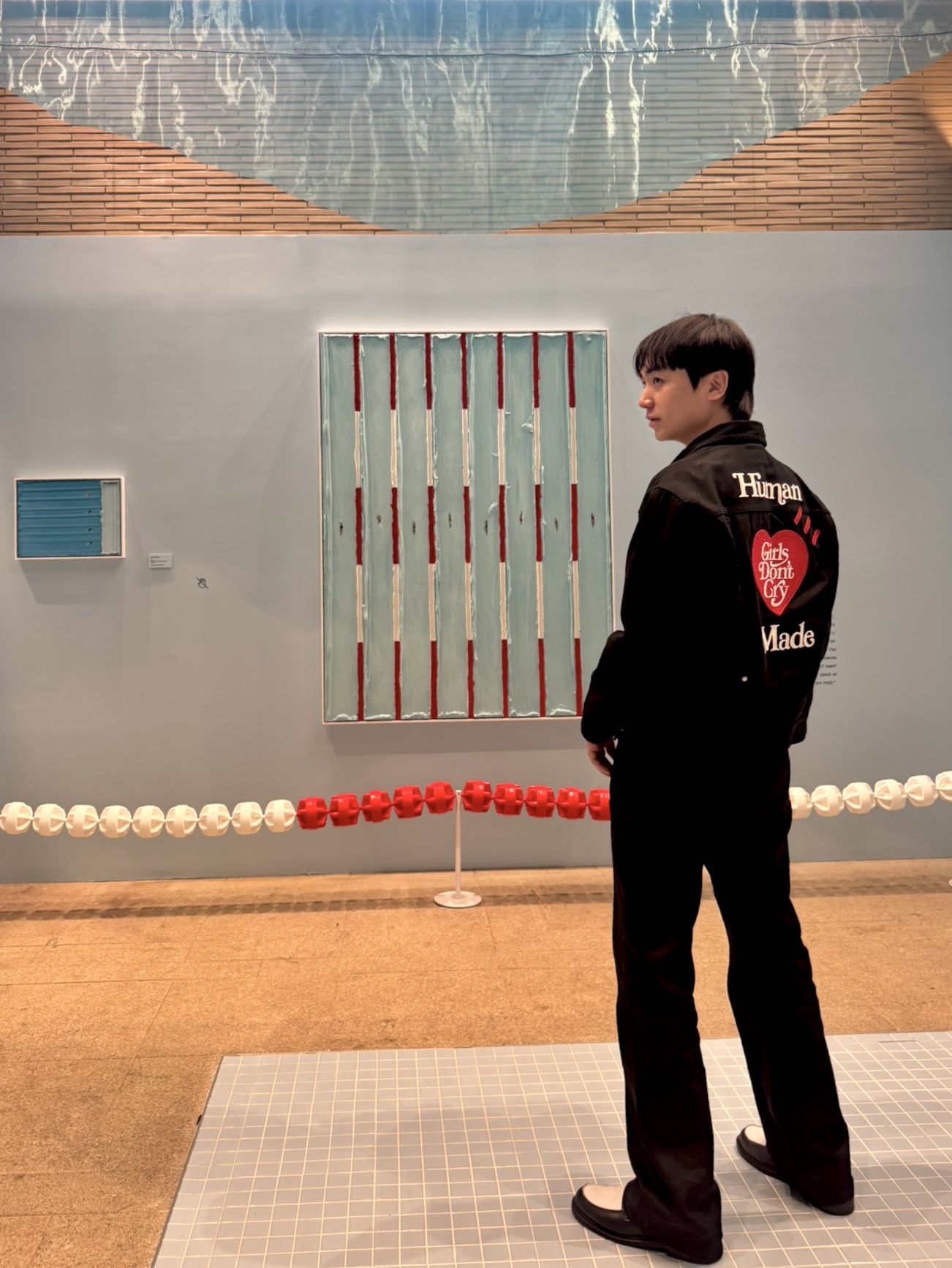 Human Made x Verdy Girls Don't Cry Work Jacket Black 착용 스타일 - 1