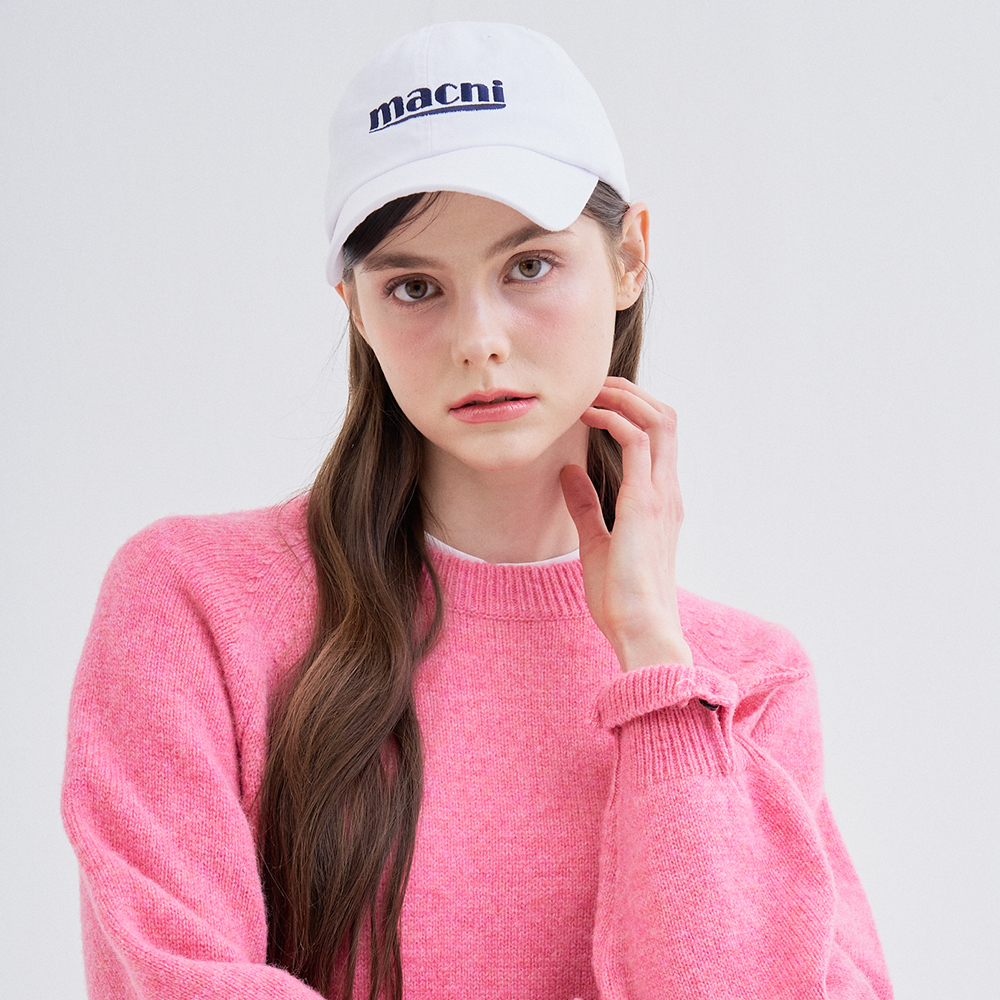 마크니 시그니처 로고 볼캡 화이트(MACNI Signature Logo Ball Cap White) - 3
