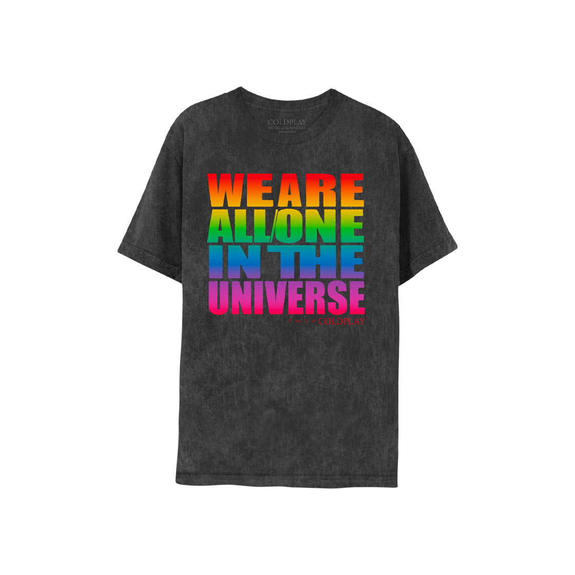 콜드플레이 뮤직 오브 더 스피어스 월드 투어 올 원 티셔츠 차콜(Coldplay Music of The Spheres World Tour All One T-Shirt Charcoal) - 1
