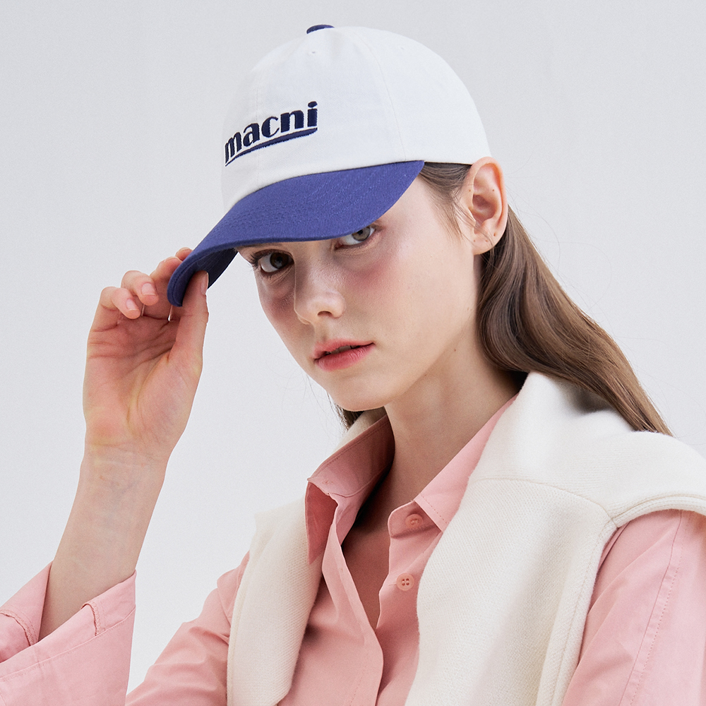 마크니 시그니처 로고 믹스 볼캡 네이비(MACNI Signature Logo Mix Ball Cap Navy) - 4
