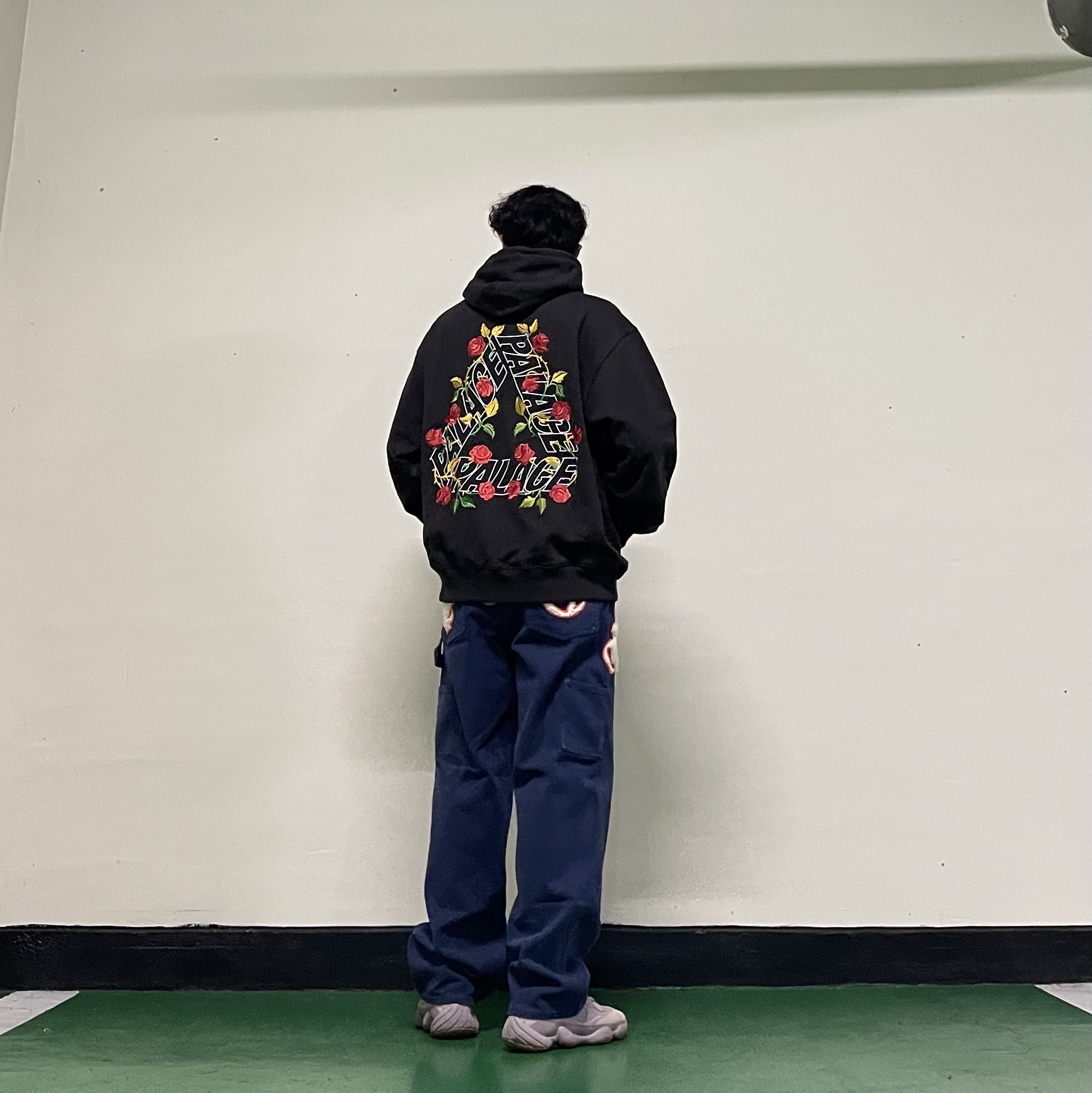 Supreme Old English Canvas Double Knee Painter Pant Navy - 25SS, Adidas Yeezy 500 Soft Vision 착용 스타일 - 1