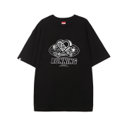 Menasoo New Big Hearttrack Graphic T Shirt Black_W
