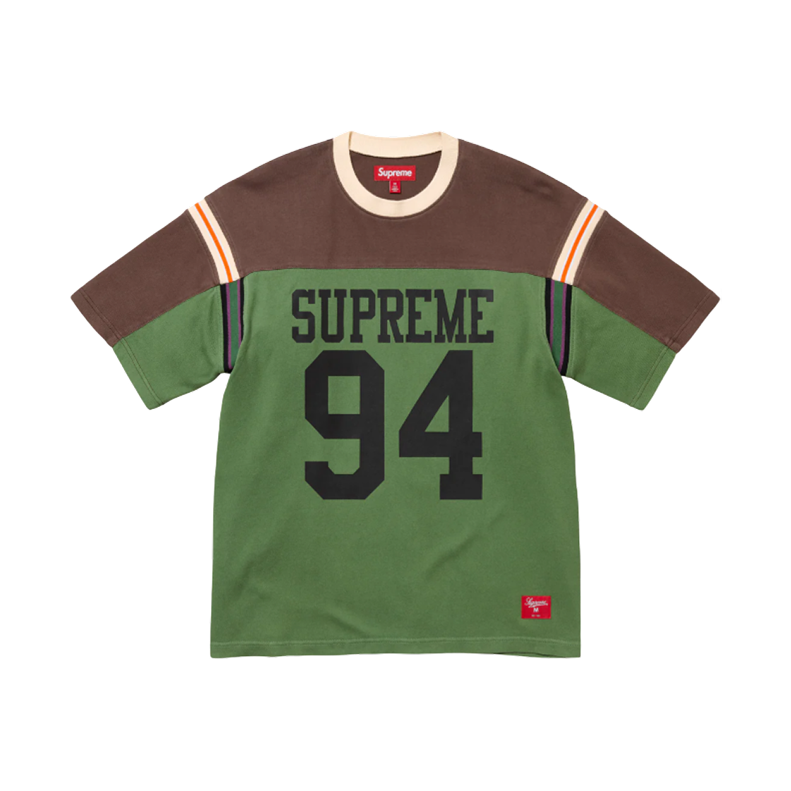 슈프림 스플릿 숏슬리브 풋볼 탑 그린 - 25SS