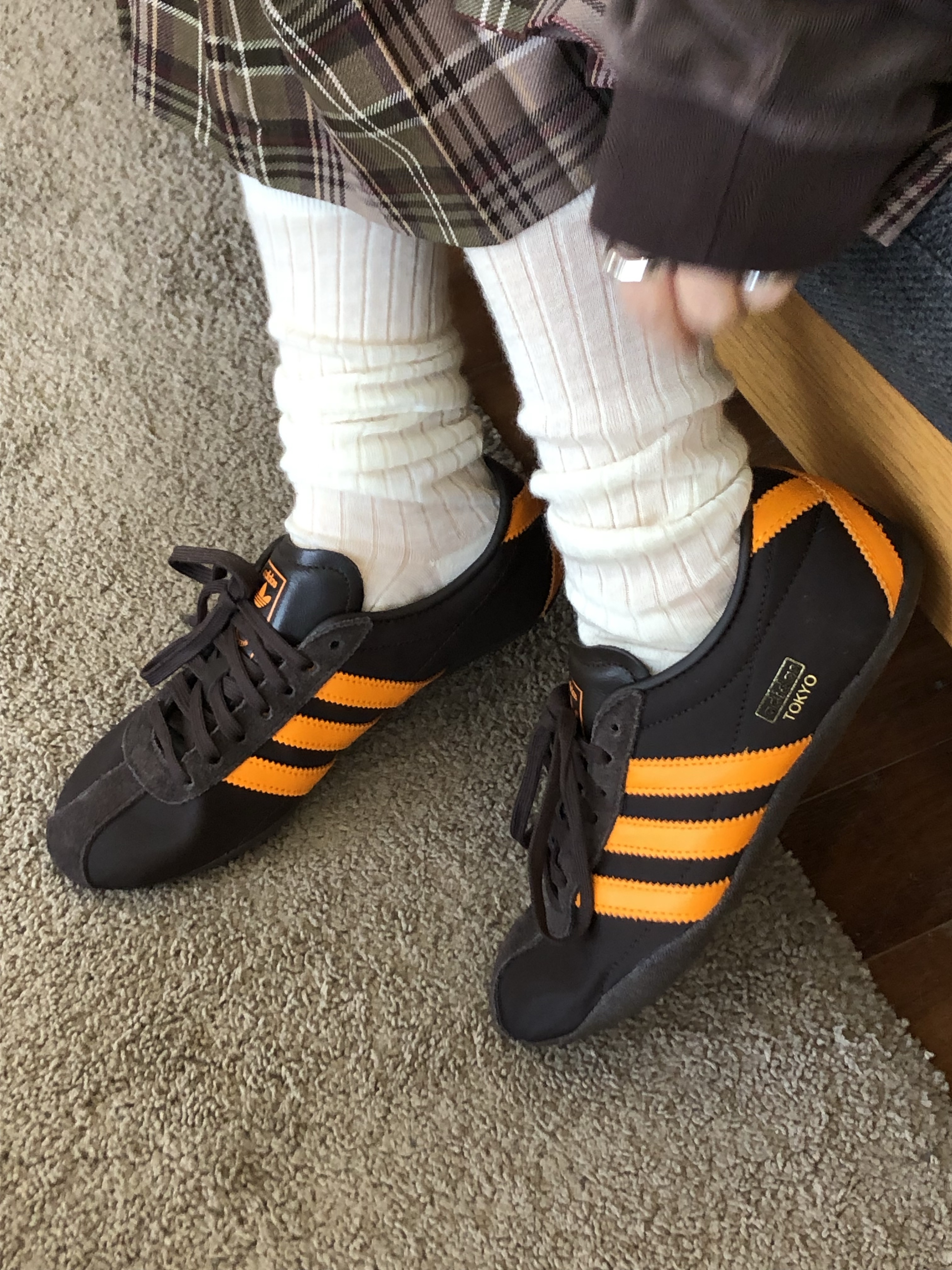 (W) Adidas Tokyo Dark Brown Orange, Adidas x Wales Bonner Towel Long Sleeve Dark Brown - US Sizing 착용 스타일 - 5