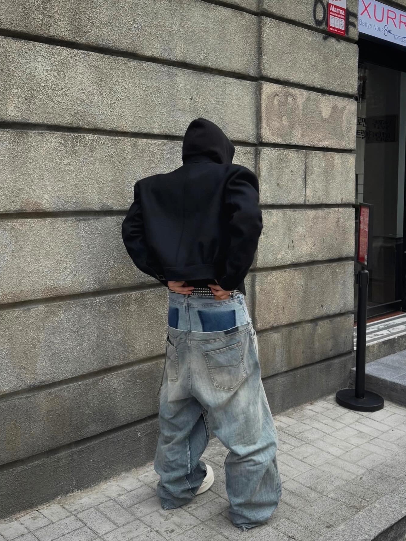 Rick Owens Hollywood Mega Bumper Geobasket in Full Grain Calf Leather Milk 착용 스타일
