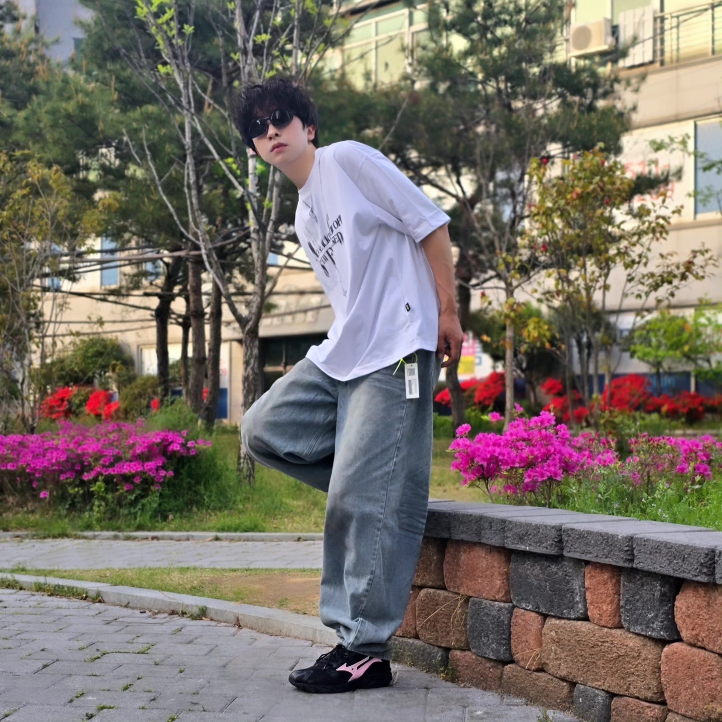 Mizuno Wave Rider Black Pink - Folder Exclusive 착용 스타일 - 1