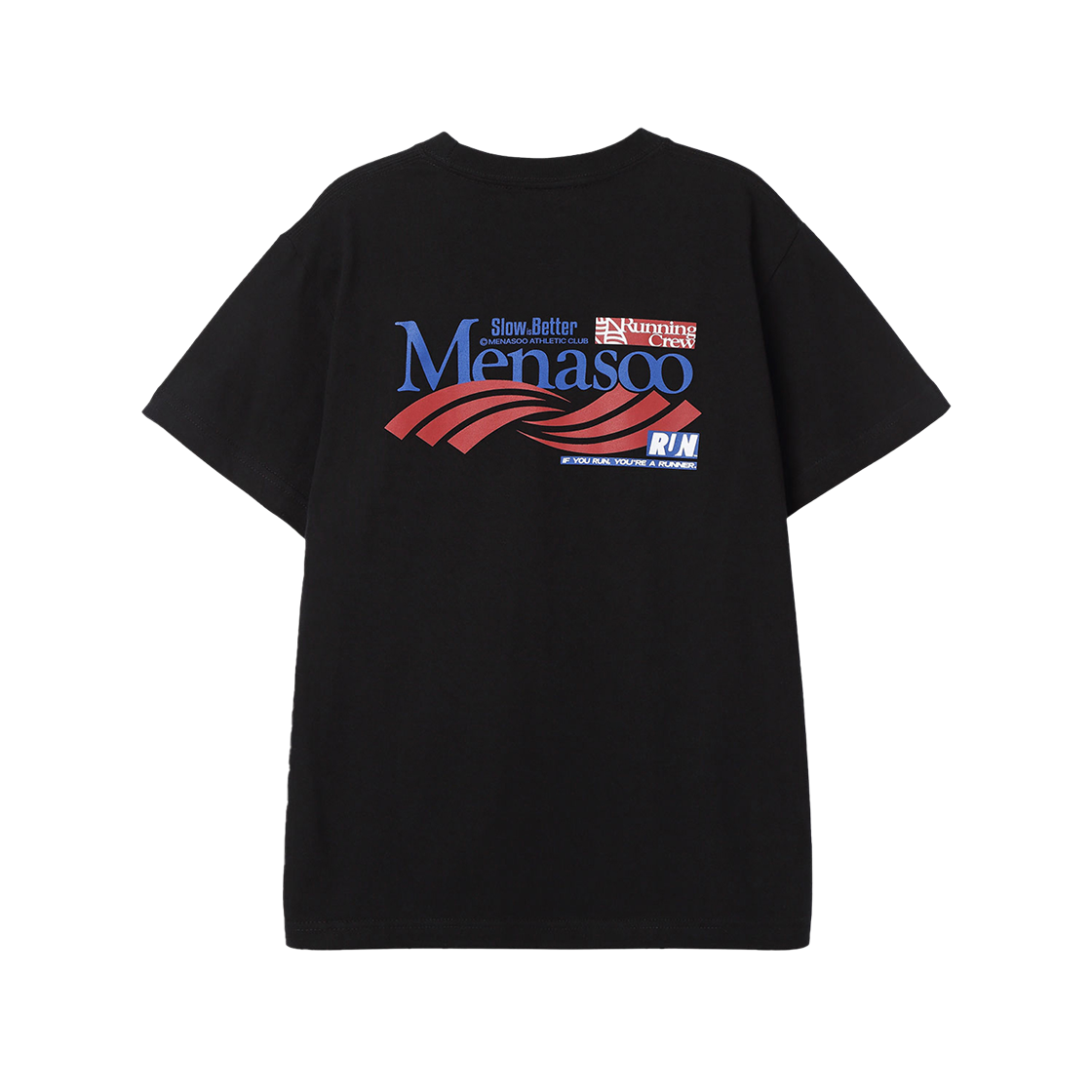 SST-TW-GRP-BK Menasoo Twist Track T Shirt Black