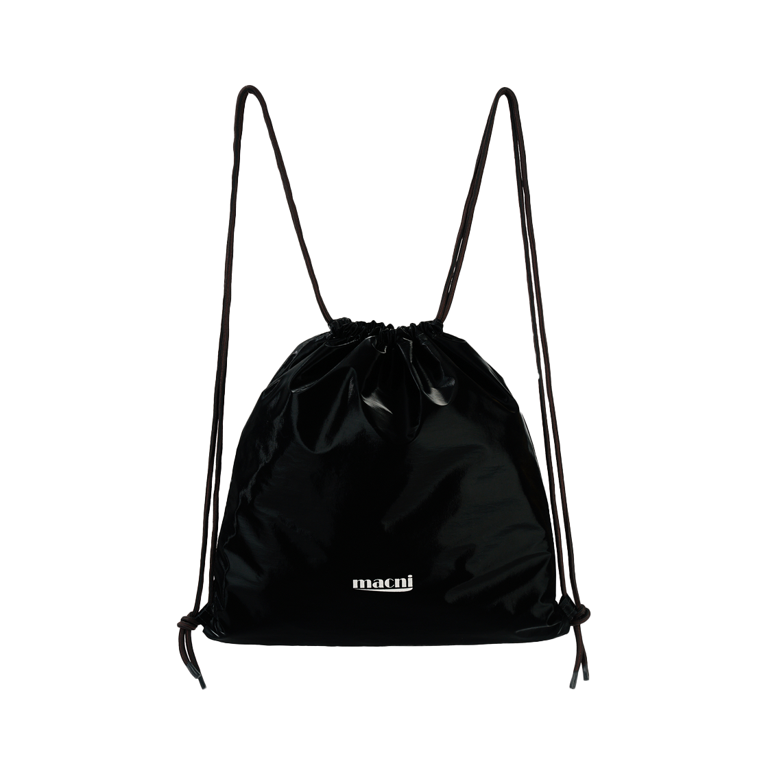 C245UBBP04BK0FR MACNI Drawstring Glossy Backpack Black