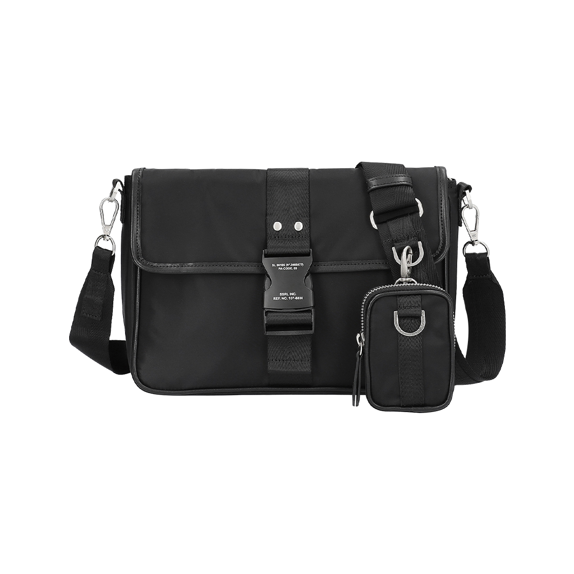 SB15ACR010101 SSRL Brevity Flap Buckle Bag / Black - 대표 이미지 #1